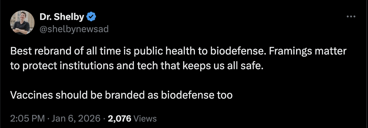 Biodefense tweet